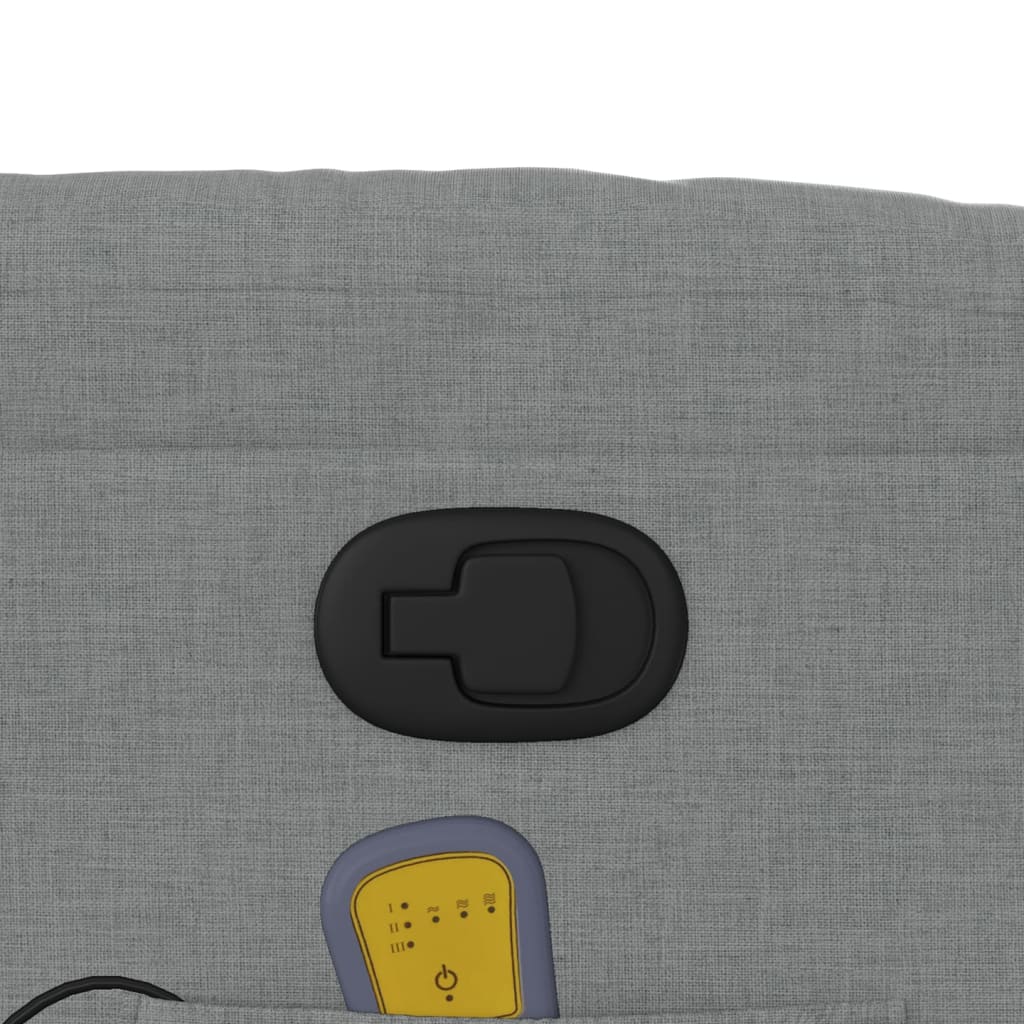 vidaXL Massage-Relaxsessel, hellgrauer Stoff