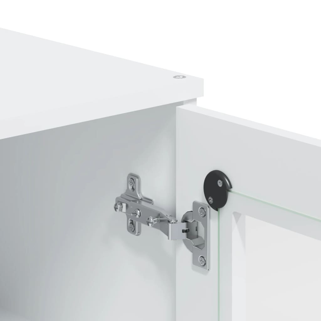 vidaXL Highboard VIKEN Weiß 80x40x200 cm Massivholz Kiefer