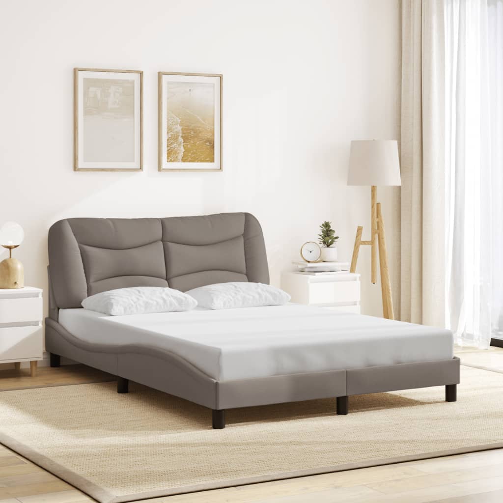 Bettgestell ohne Matratze "Hvar" Hellgrau 80x200 cm Stoff