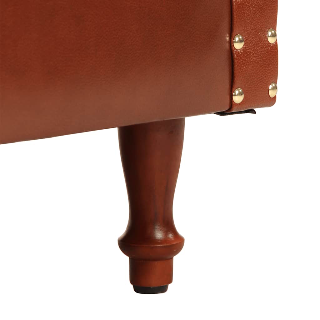 vidaXL Sessel Braun Echtleder