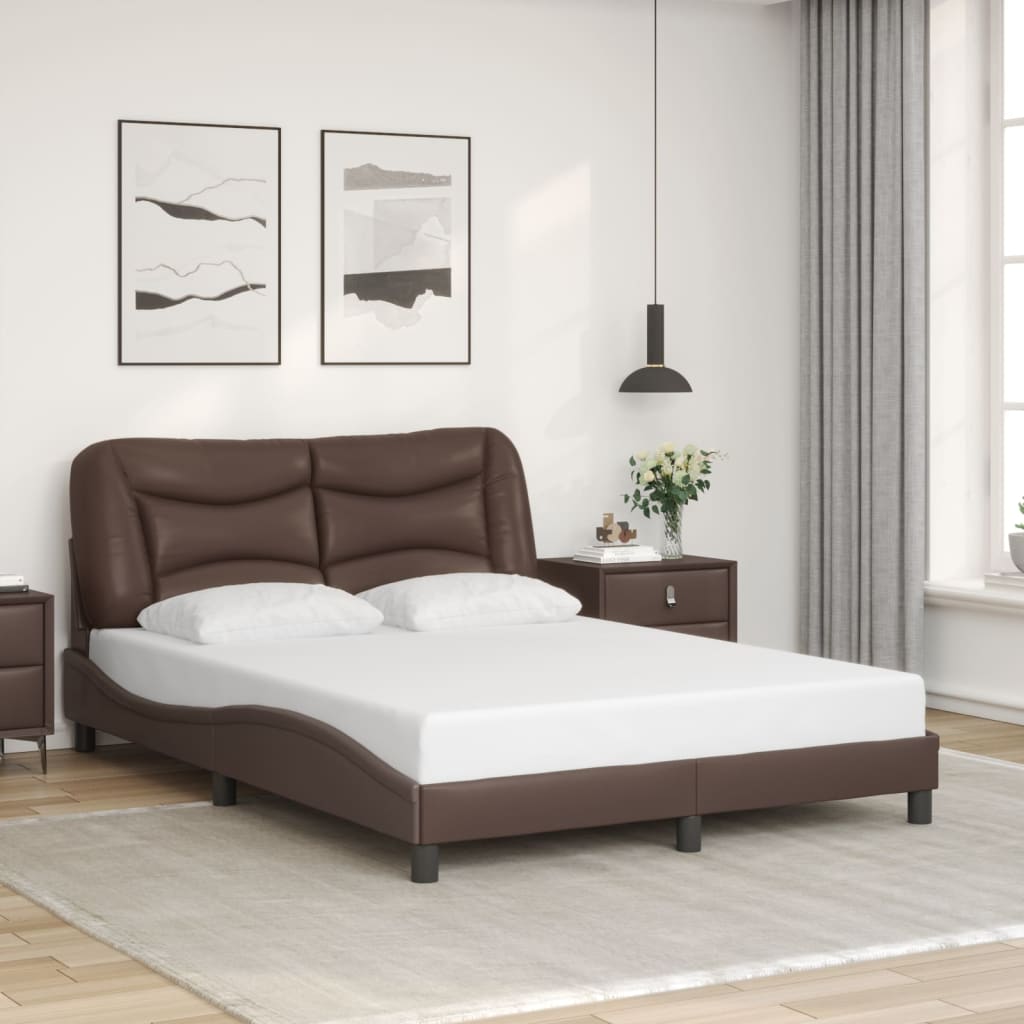 Bettgestell ohne Matratze "Hvar" Schwarz 80x200 cm Kunstleder