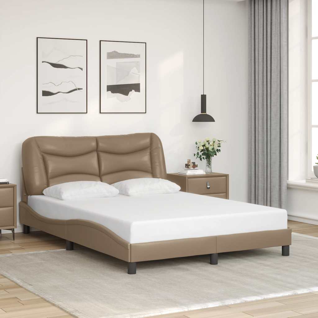Bettgestell ohne Matratze "Hvar" Schwarz 80x200 cm Kunstleder