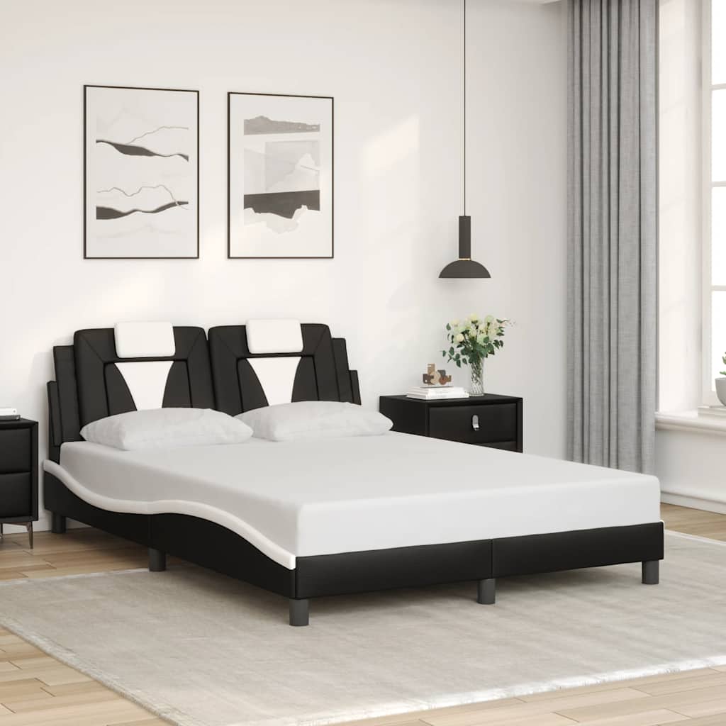 Bettgestell "Viana" ohne Matratze Schwarz 80x200 cm Kunstleder