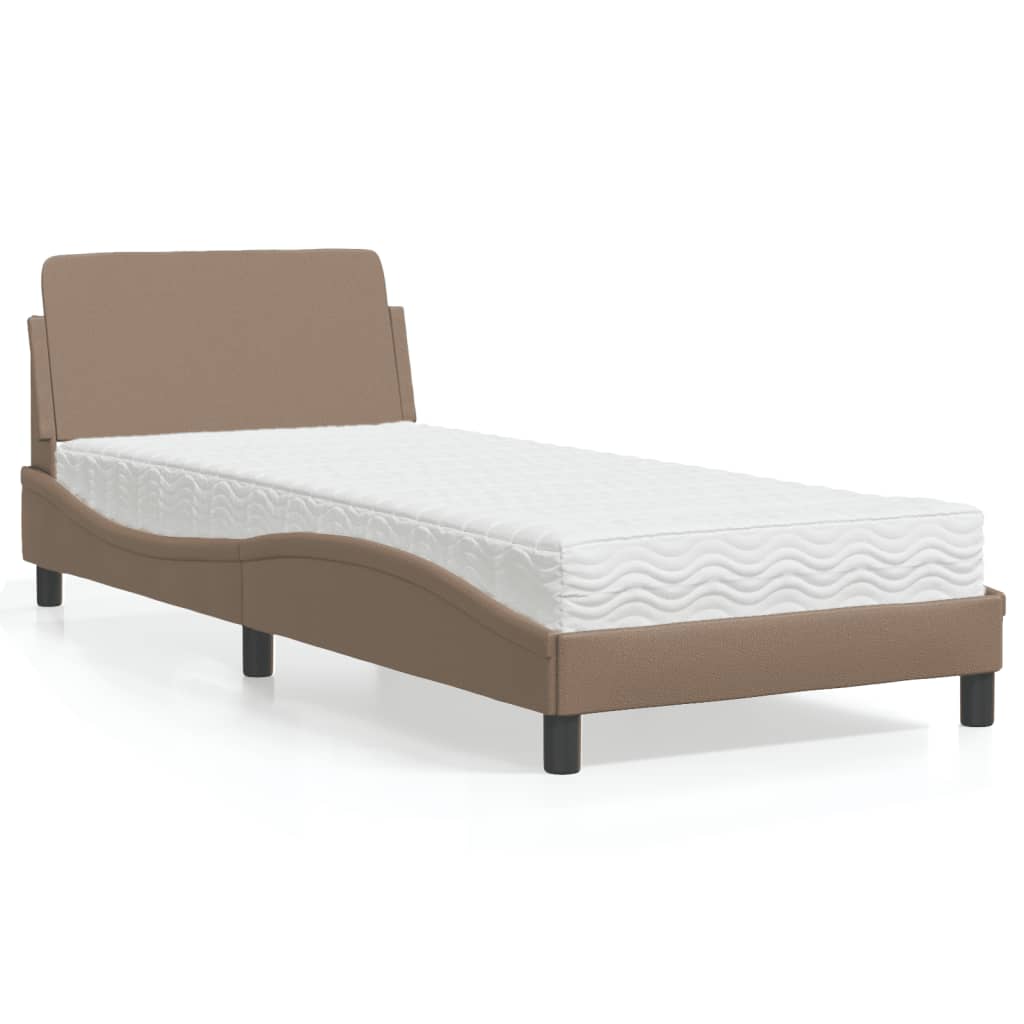 Bett mit Matratze "Dover" Schwarz 80x200 cm Kunstleder