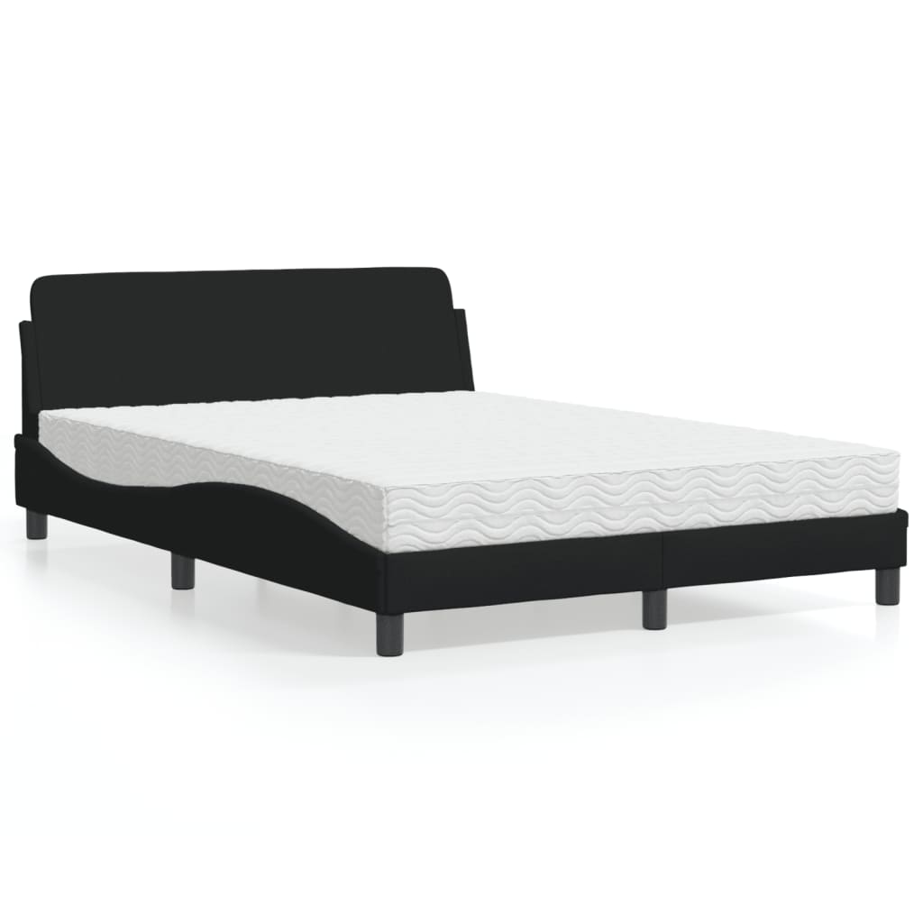 vidaXL Bett mit Matratze "Dover" Hellgrau 80x200 cm Stoff