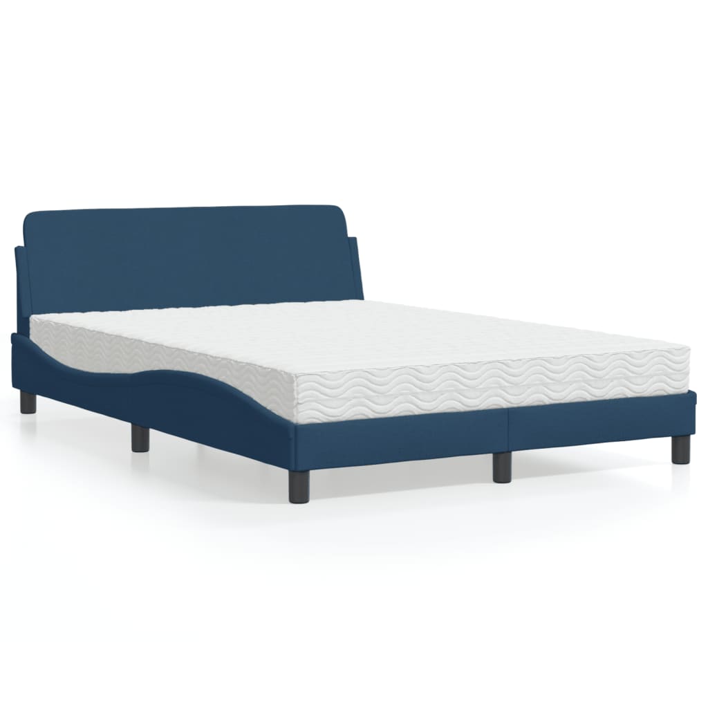 vidaXL Bett mit Matratze "Dover" Hellgrau 80x200 cm Stoff