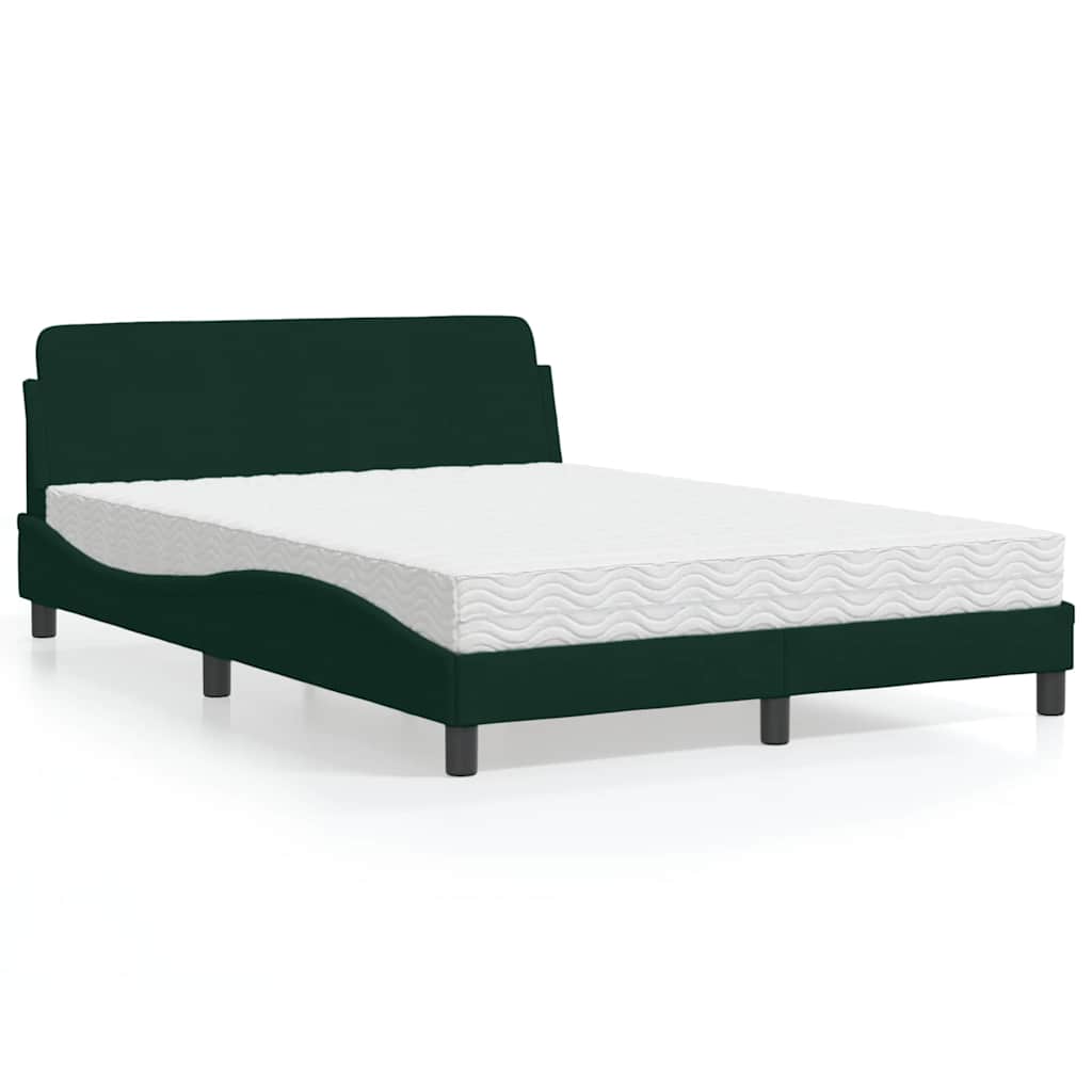 vidaXL Bett mit Matratze "Dover" Hellgrau 80x200 cm Samt