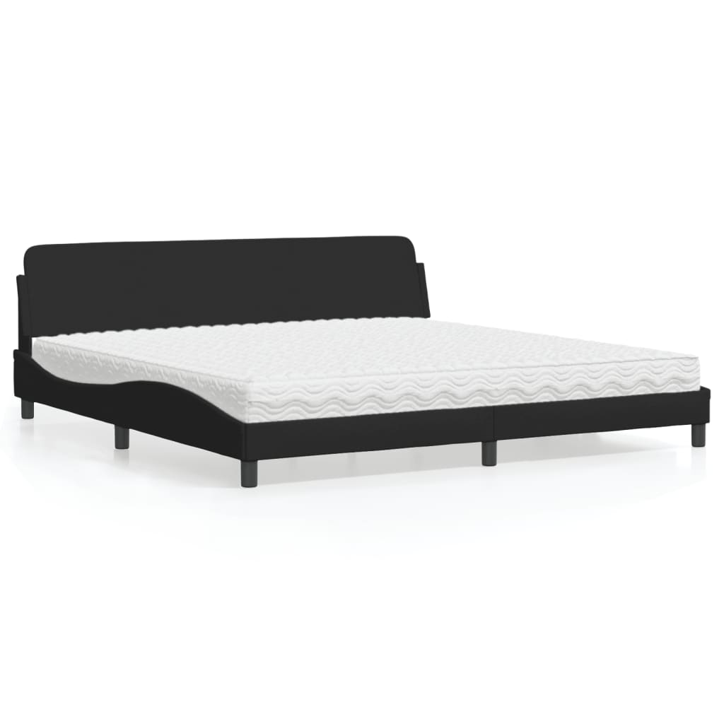 vidaXL Bett mit Matratze "Dover" Hellgrau 80x200 cm Stoff
