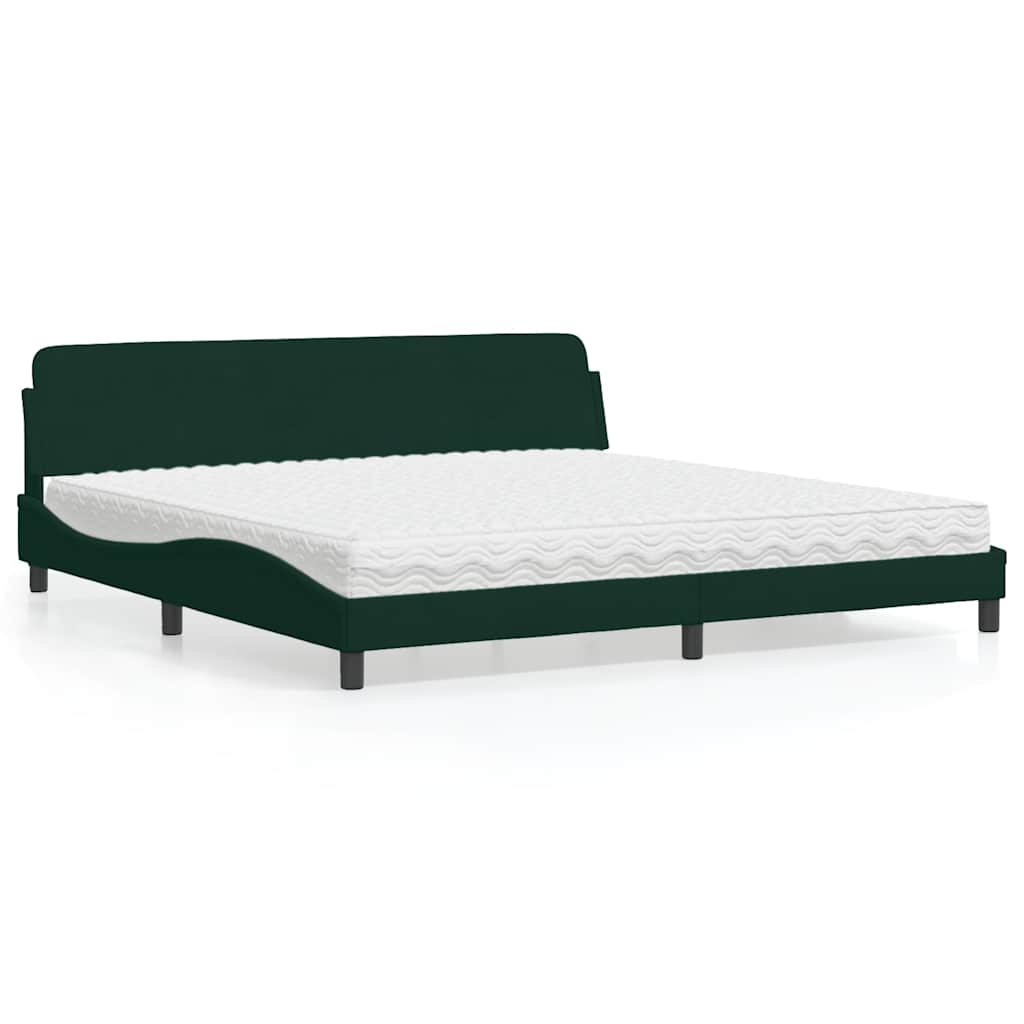 vidaXL Bett mit Matratze "Dover" Hellgrau 80x200 cm Samt