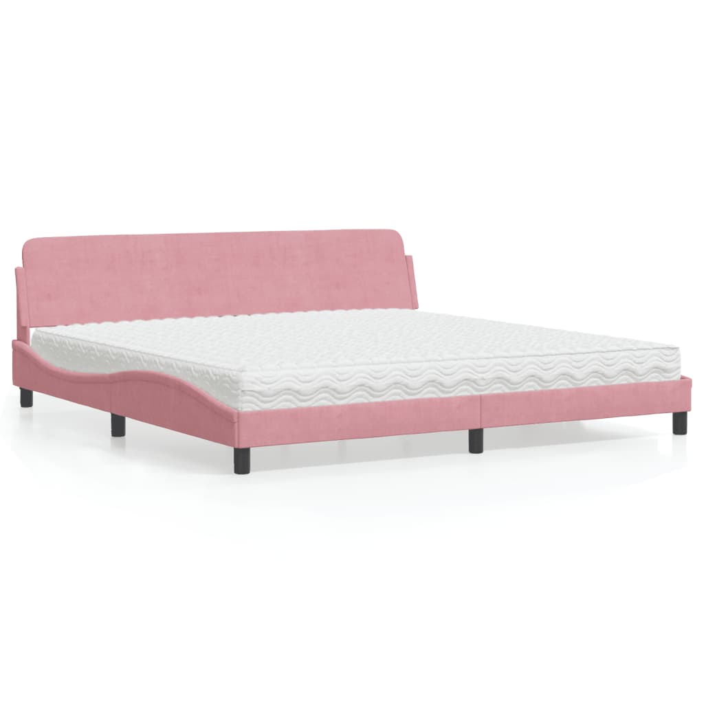 vidaXL Bett mit Matratze "Dover" Hellgrau 80x200 cm Samt