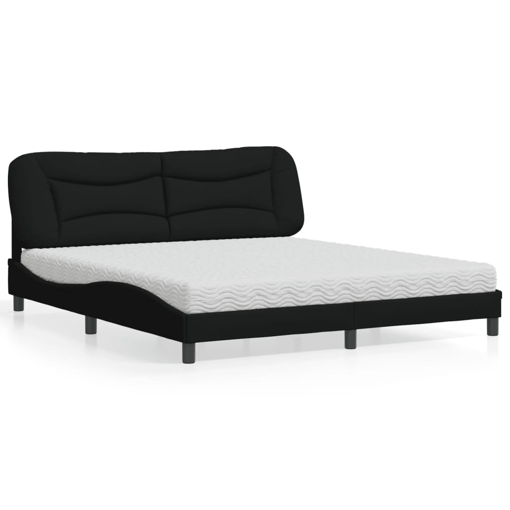 vidaXL Bett mit Matratze "Hvar" Hellgrau 80x200 cm Stoff