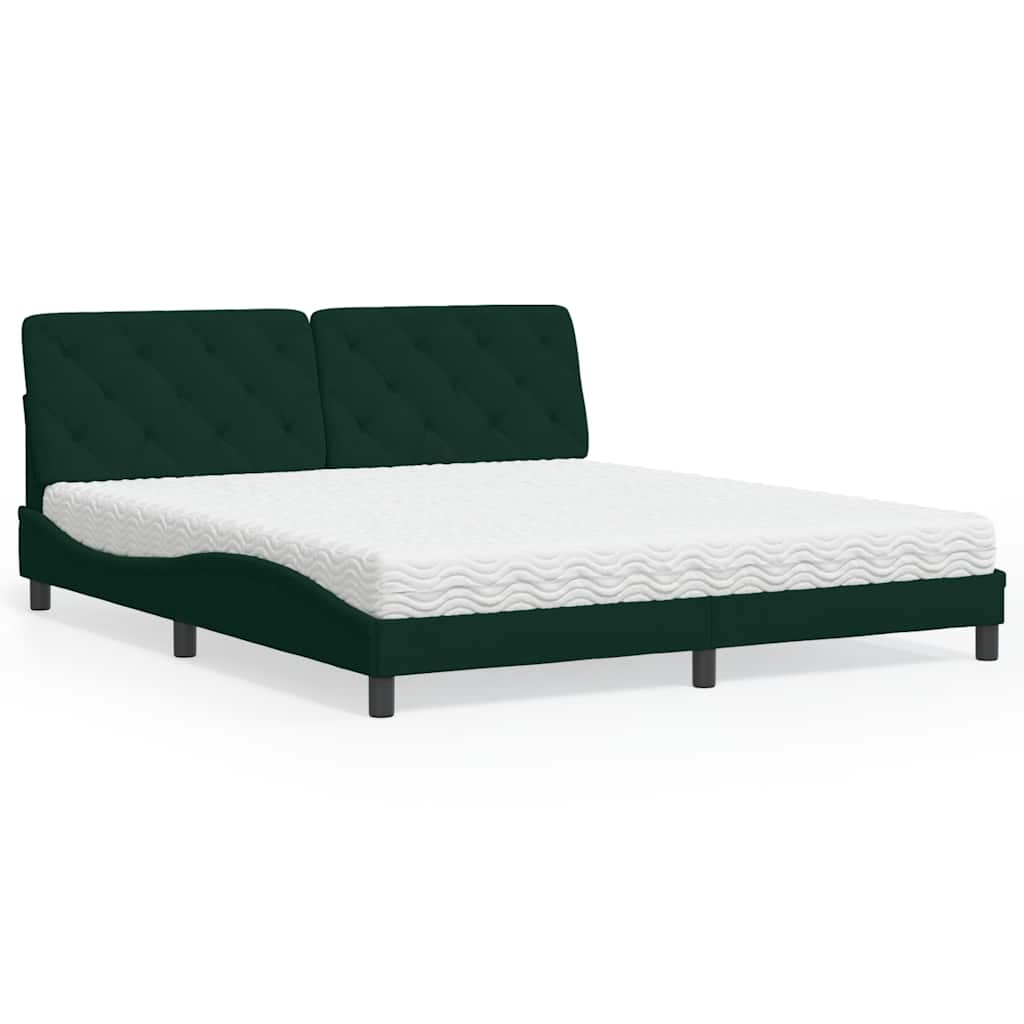 vidaXL Bett mit Matratze Hellgrau 80x200 cm Samt