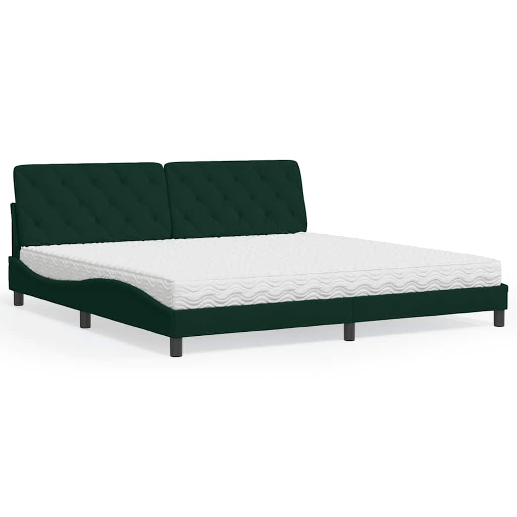 vidaXL Bett mit Matratze Hellgrau 80x200 cm Samt
