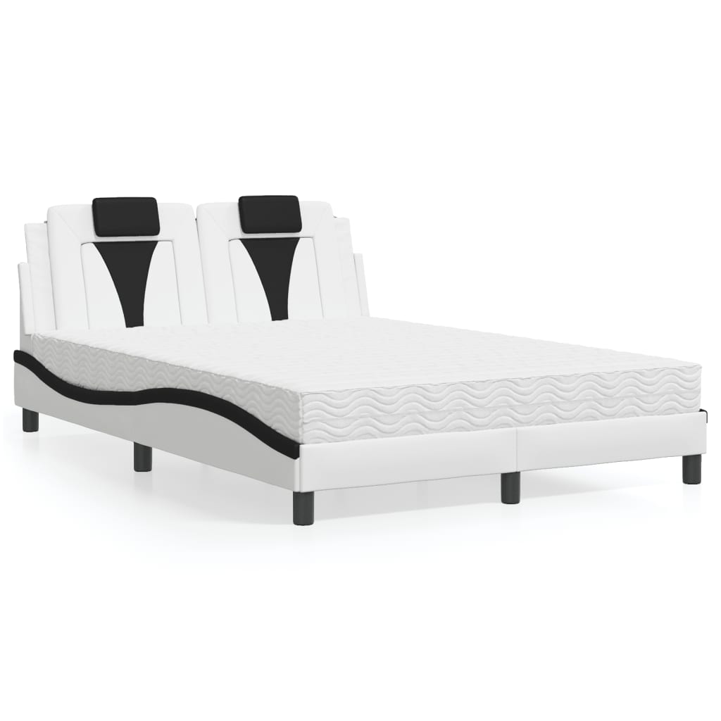 Bett "Viana" mit Matratze Schwarz 80x200 cm Kunstleder