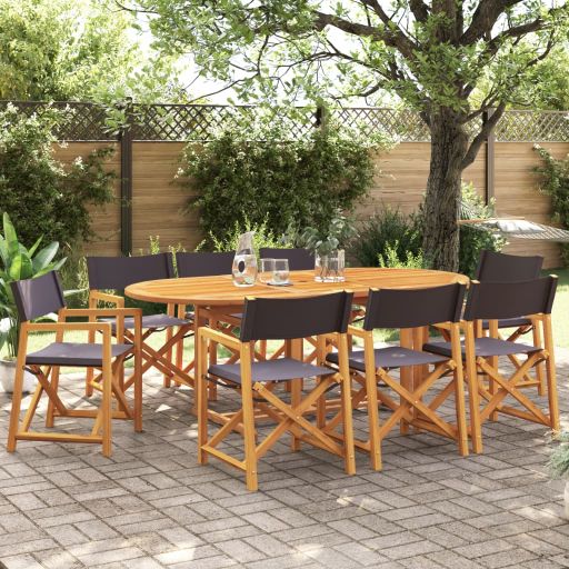 Klappbare Gartenstühle 4 Stk. Cremeweiß Stoff
