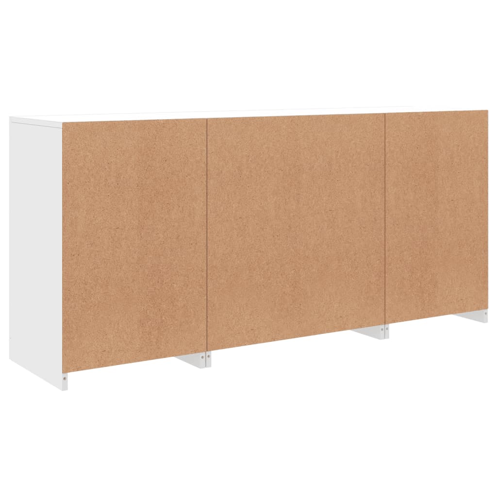 vidaXL Sideboard mit LED-Leuchten Weiß 142,5x37x67 cm