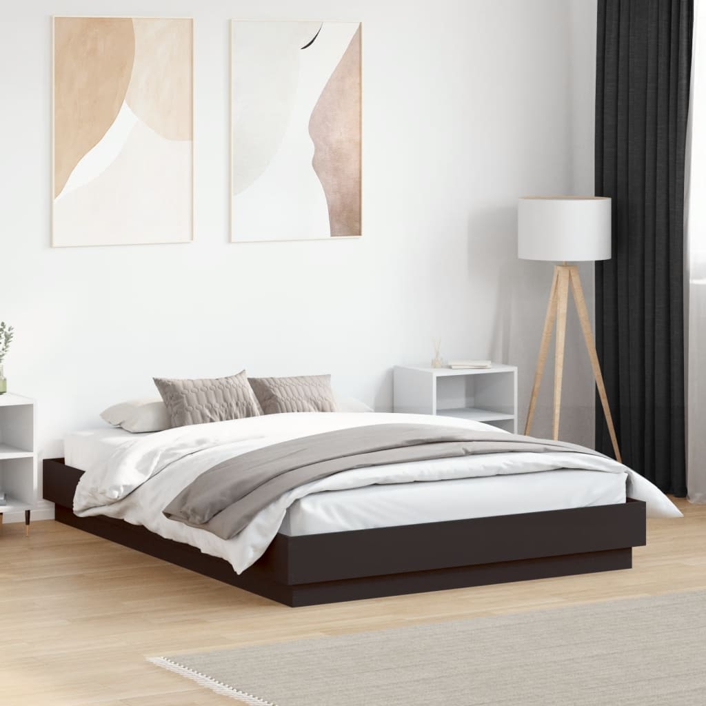 Bettgestell mit LED Weiß 200x200 cm