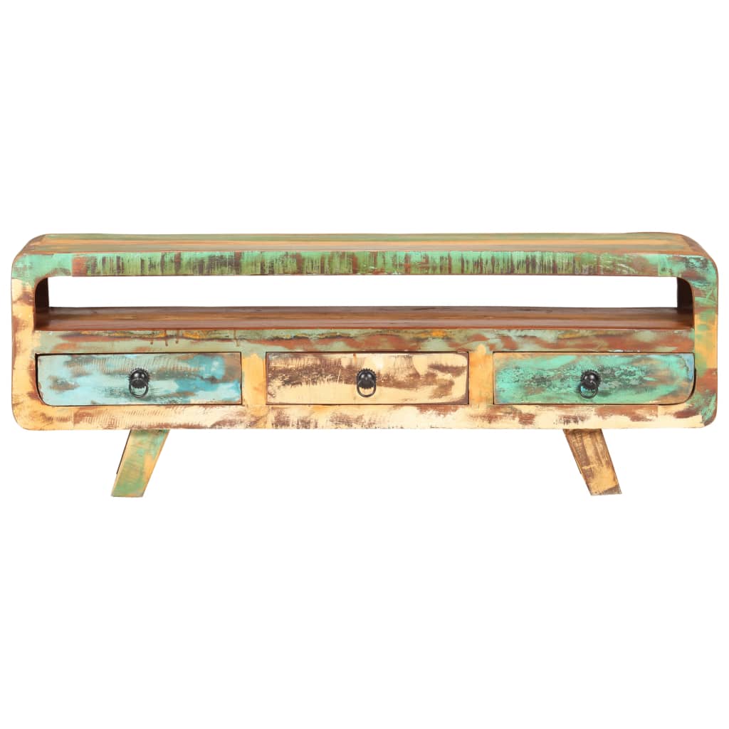 vidaXL TV-Schrank 117x30x41 cm Altholz Massiv