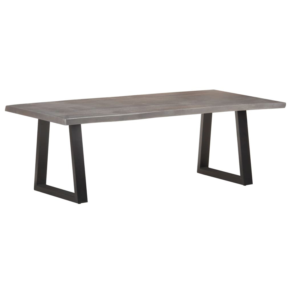 Couchtisch mit Baumkanten 60x60x40 cm Massivholz Akazie