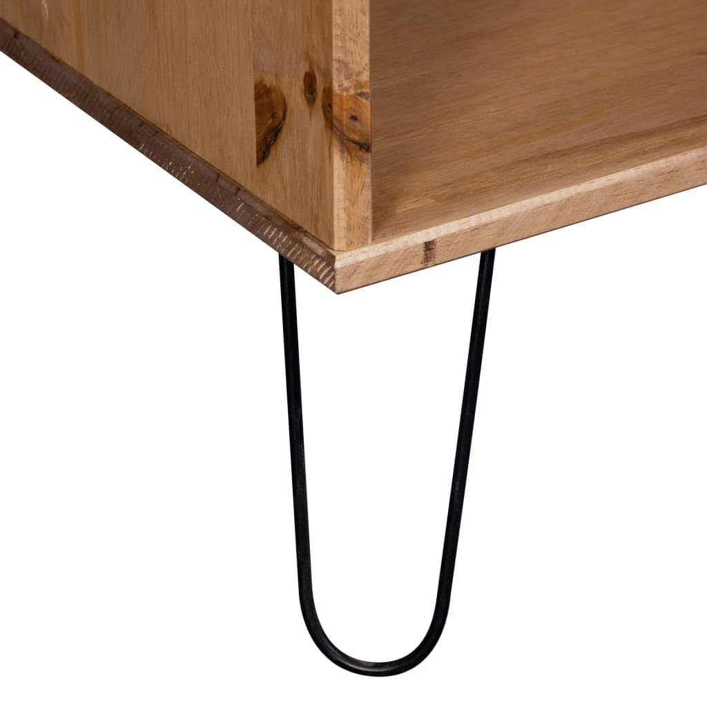 vidaXL Couchtisch New York Natur Massivholz Kiefer