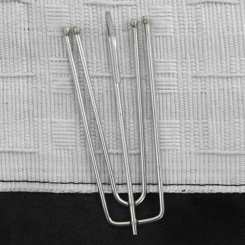 vidaXL Verdunkelungsvorhänge mit Haken Leinenoptik Schwarz 290x245cm