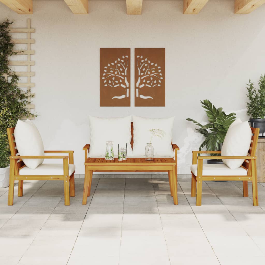 4-tlg. Garten-Lounge-Set Massivholz Akazie
