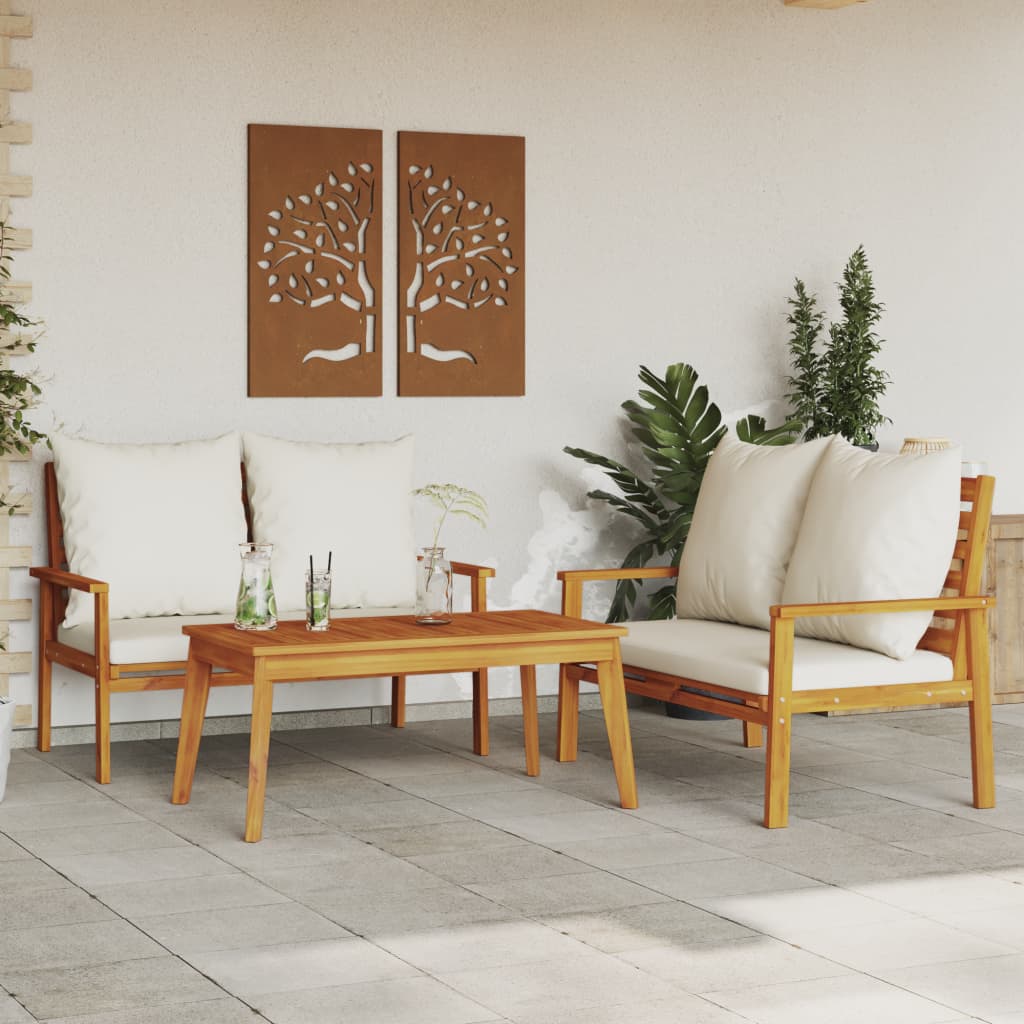 4-tlg. Garten-Lounge-Set Massivholz Akazie