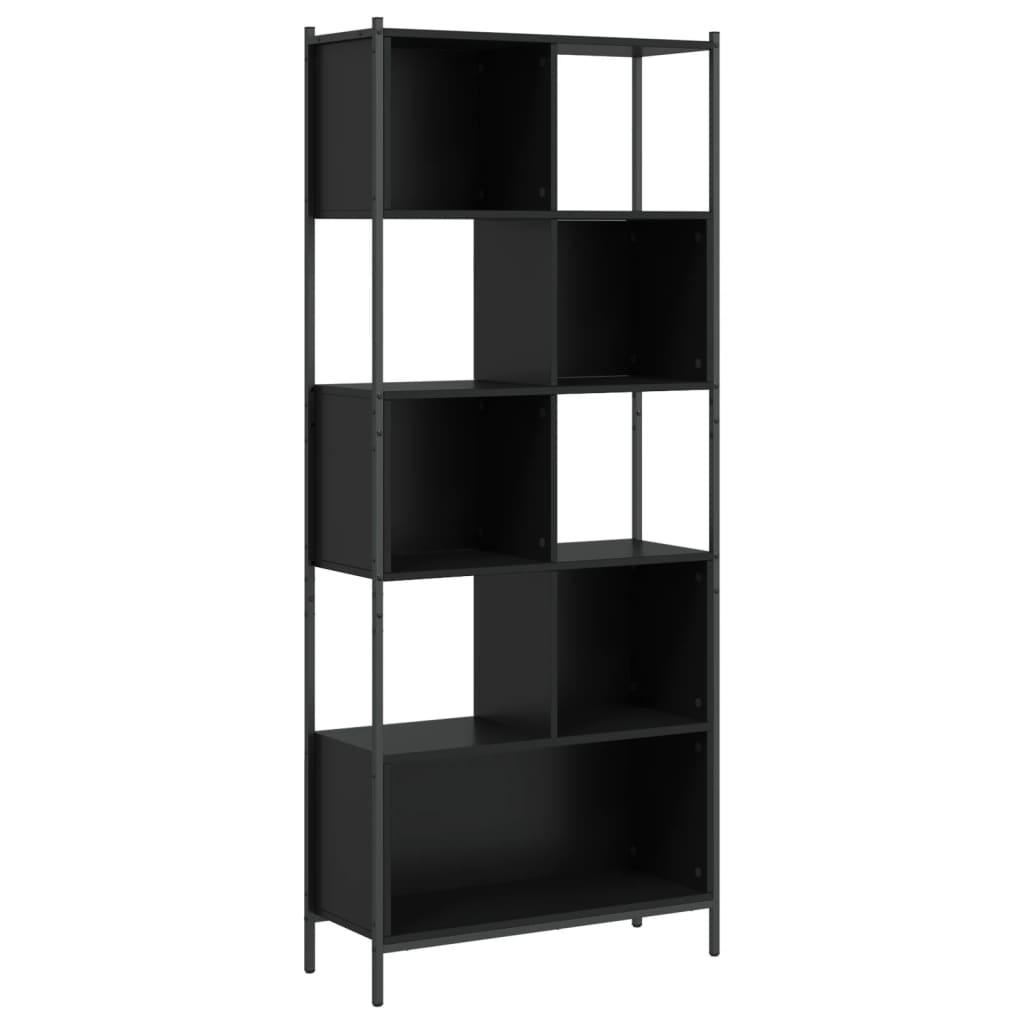 vidaXL Bücherregal Schwarz 72x28x172 cm Holzwerkstoff