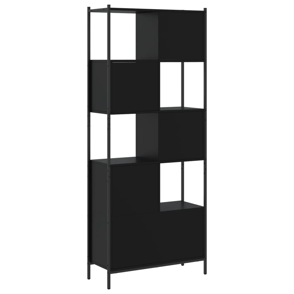 vidaXL Bücherregal Schwarz 72x28x172 cm Holzwerkstoff