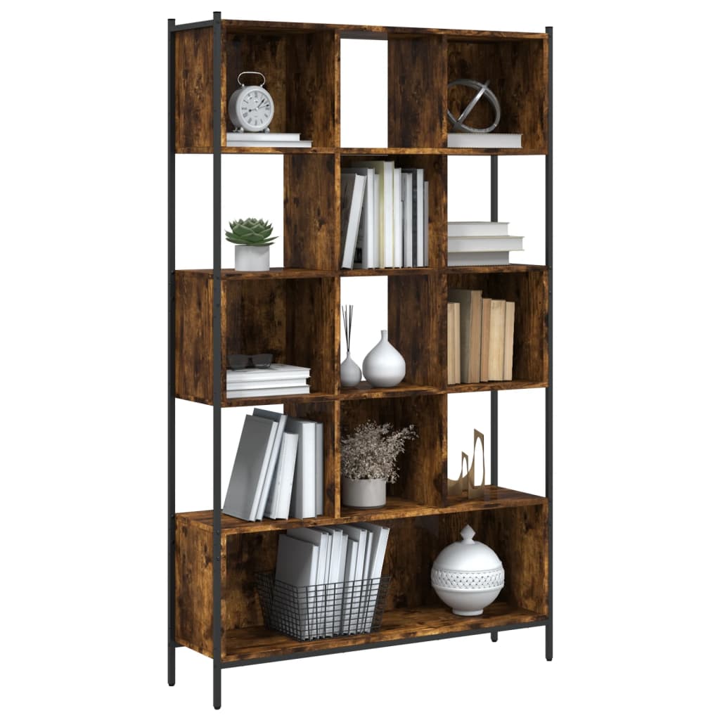 vidaXL Bücherregal Räuchereiche 102x28x172 cm Holzwerkstoff