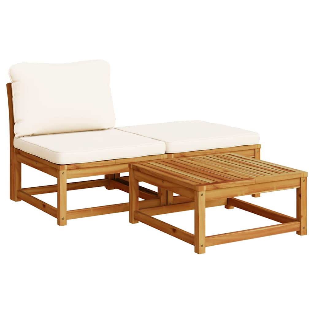 vidaXL 6-tlg. Garten-Lounge-Set mit Kissen Massivholz Akazie