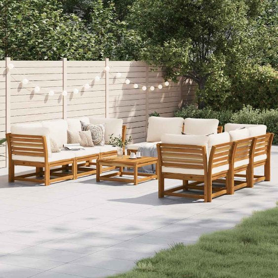 vidaXL 6-tlg. Garten-Lounge-Set mit Kissen Massivholz Akazie