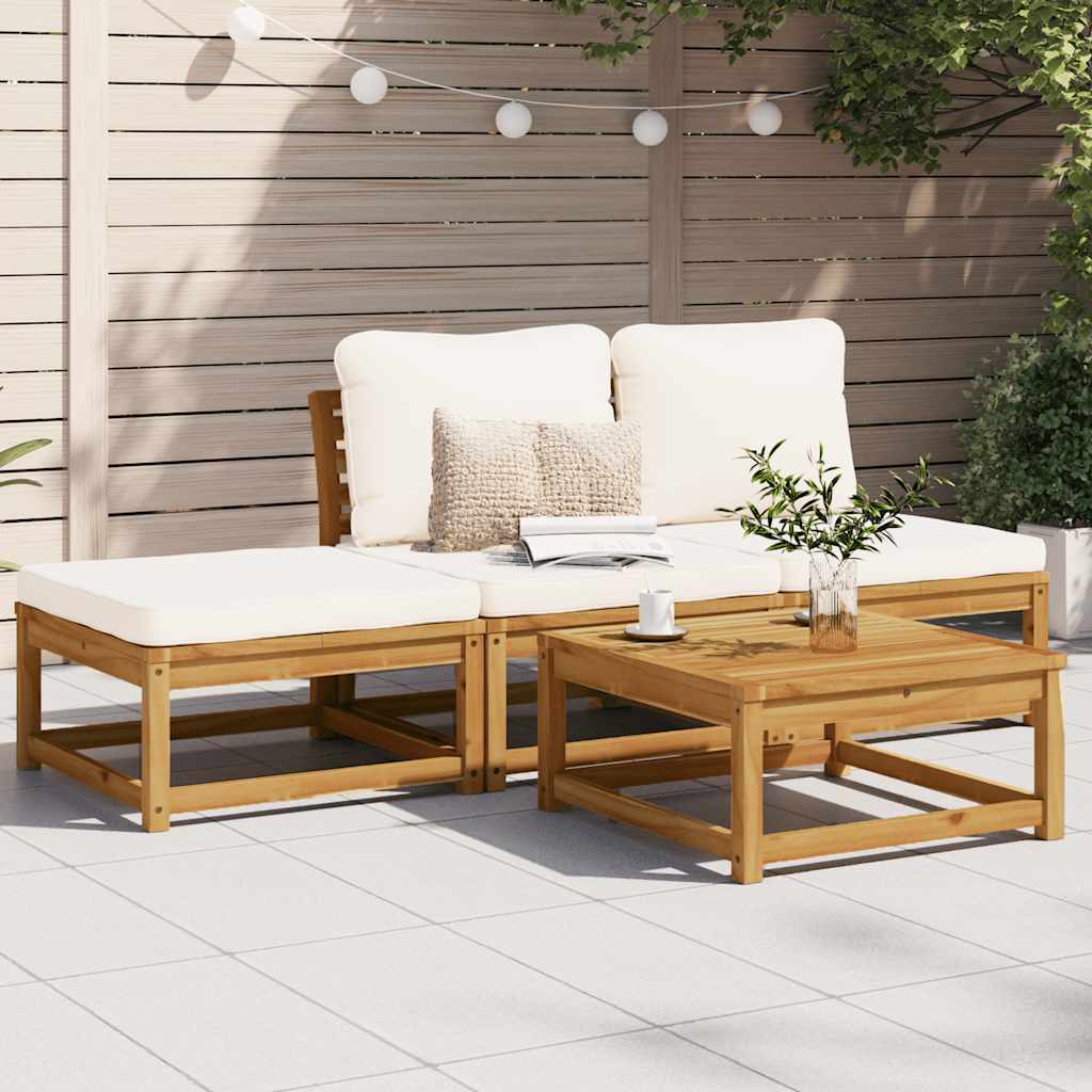 vidaXL 6-tlg. Garten-Lounge-Set mit Kissen Massivholz Akazie