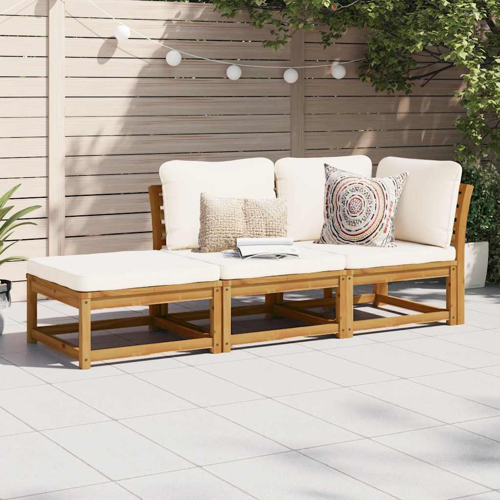 vidaXL 6-tlg. Garten-Lounge-Set mit Kissen Massivholz Akazie