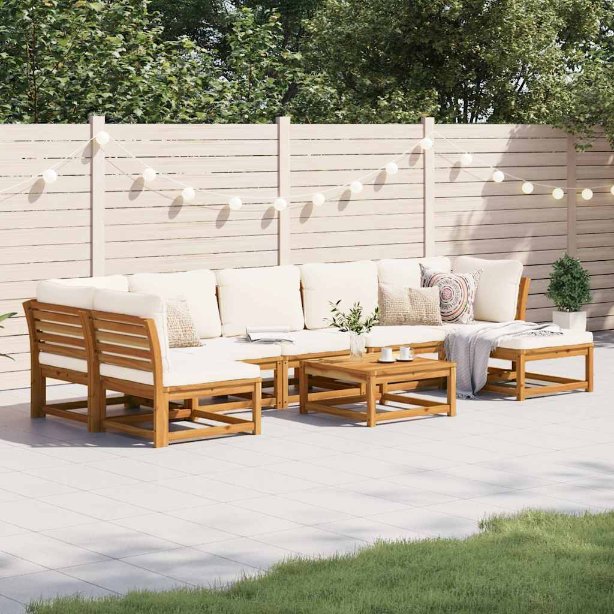 vidaXL 6-tlg. Garten-Lounge-Set mit Kissen Massivholz Akazie