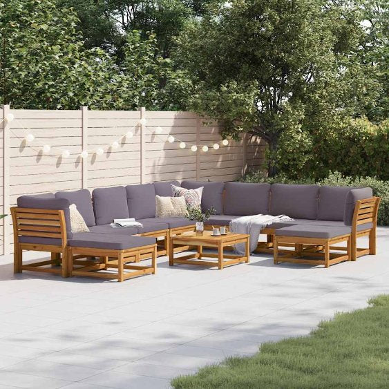 vidaXL 6-tlg. Garten-Lounge-Set mit Kissen Massivholz Akazie