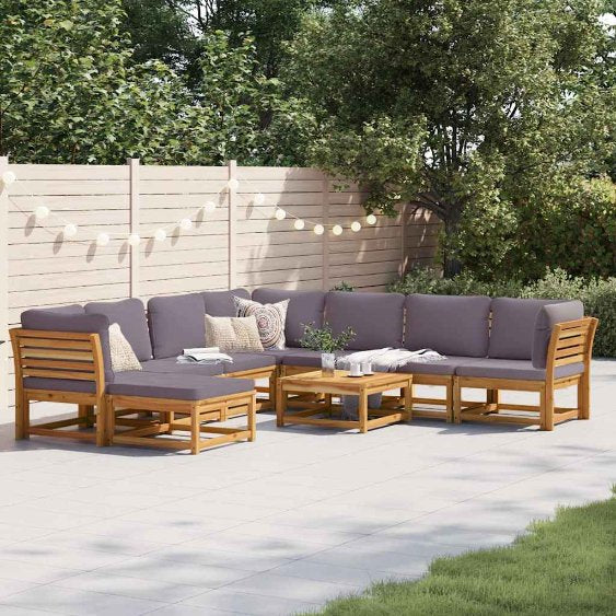 vidaXL 6-tlg. Garten-Lounge-Set mit Kissen Massivholz Akazie