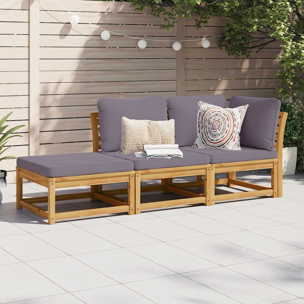 vidaXL 6-tlg. Garten-Lounge-Set mit Kissen Massivholz Akazie
