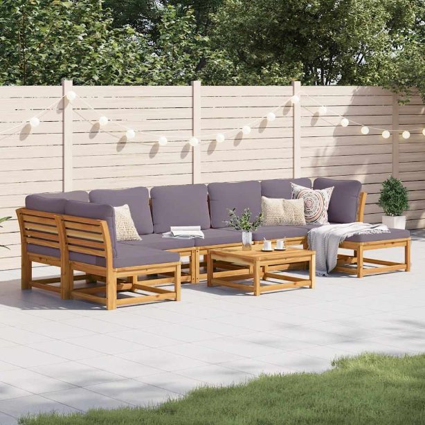 vidaXL 6-tlg. Garten-Lounge-Set mit Kissen Massivholz Akazie