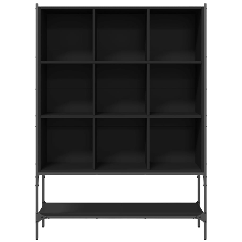 vidaXL Bücherregal Schwarz 102x30x141,5 cm Holzwerkstoff