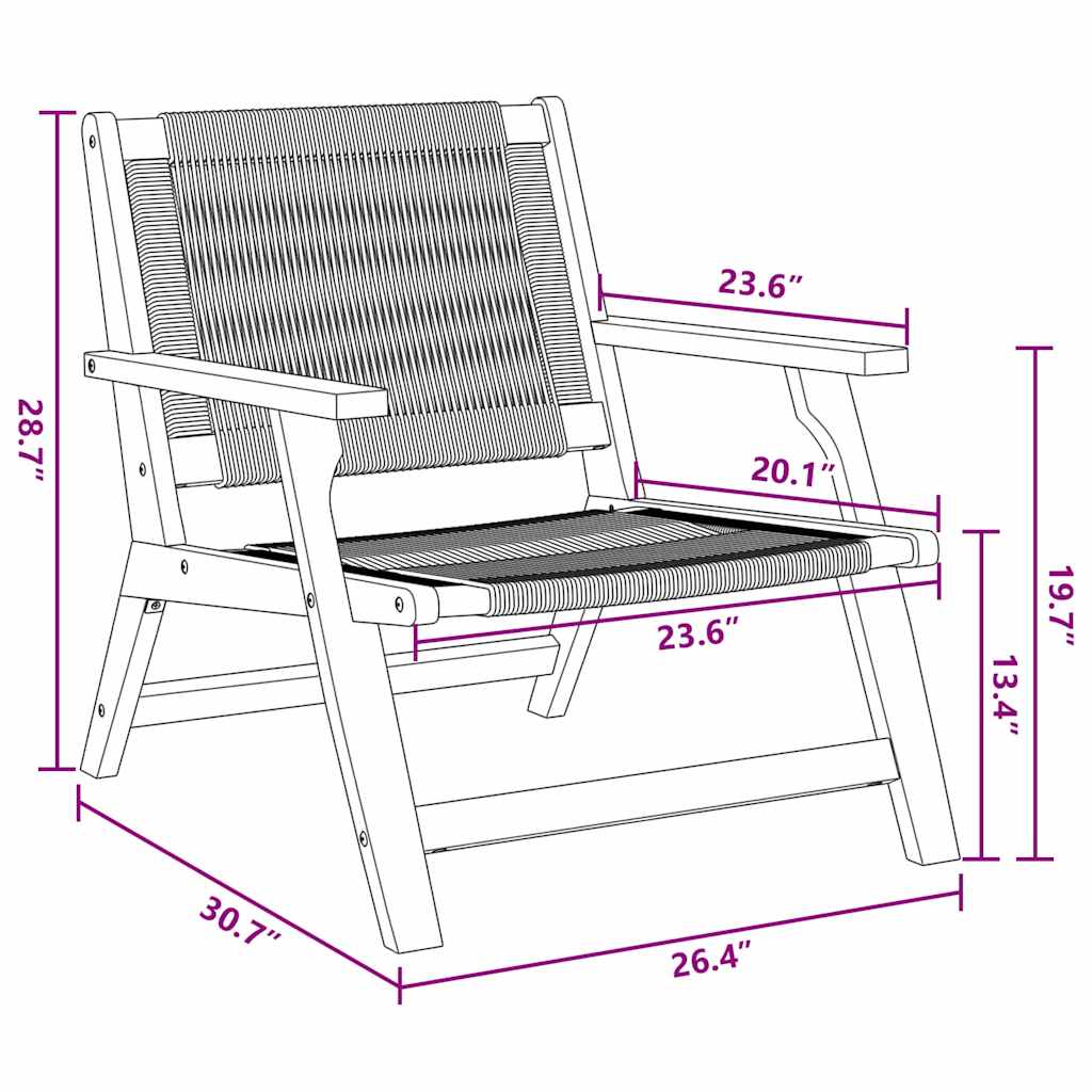 Gartenstühle mit Tisch 3 pcs Schwarz Massivholz Akazie