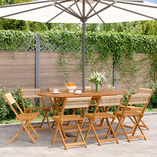 Gartenstühle 4 Stk. Klappbar Schwarz Massivholz Akazie