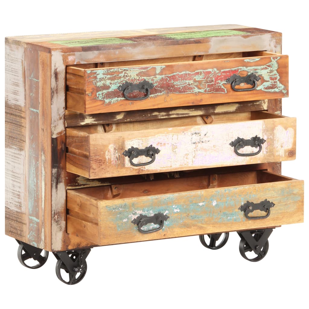 vidaXL Sideboard 80 x 30 x 70 cm Recyceltes Massivholz