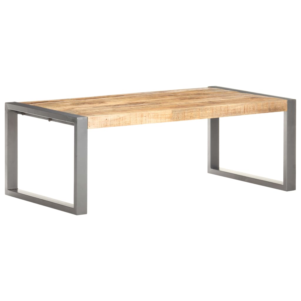 vidaXL Couchtisch 110x60x40 cm Raues Mangoholz