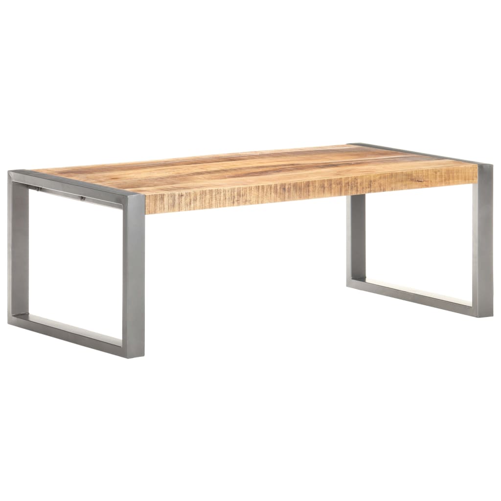 vidaXL Couchtisch 110x60x40 cm Raues Mangoholz