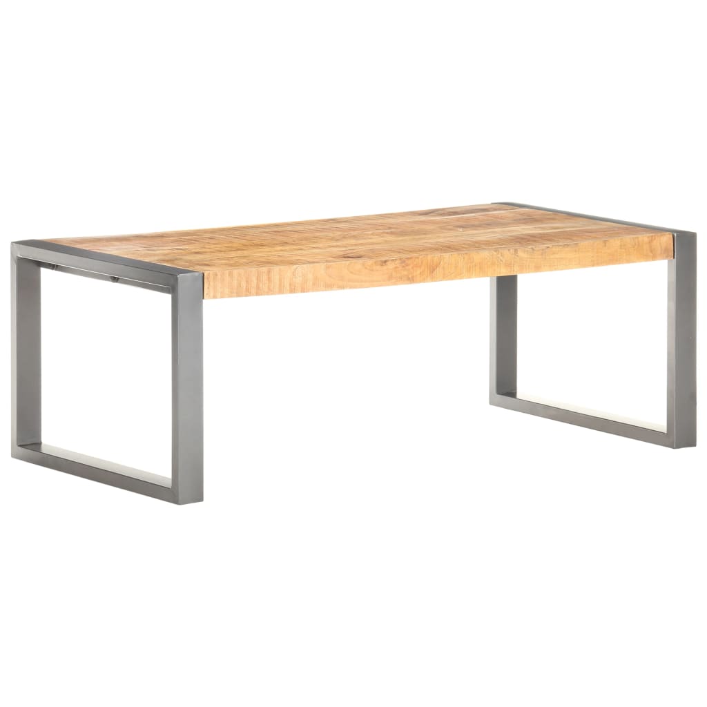 vidaXL Couchtisch 110x60x40 cm Raues Mangoholz