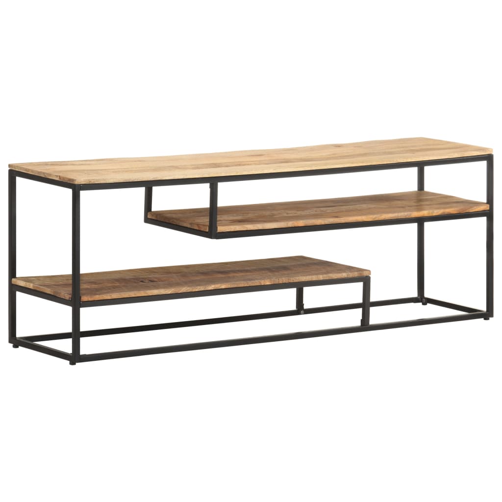 vidaXL TV-Schrank 130x30x45 cm Raues Mangoholz