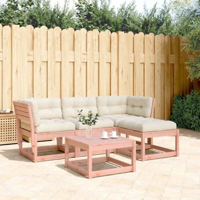4-tlg. Garten-Lounge-Set Massivholz Kiefer