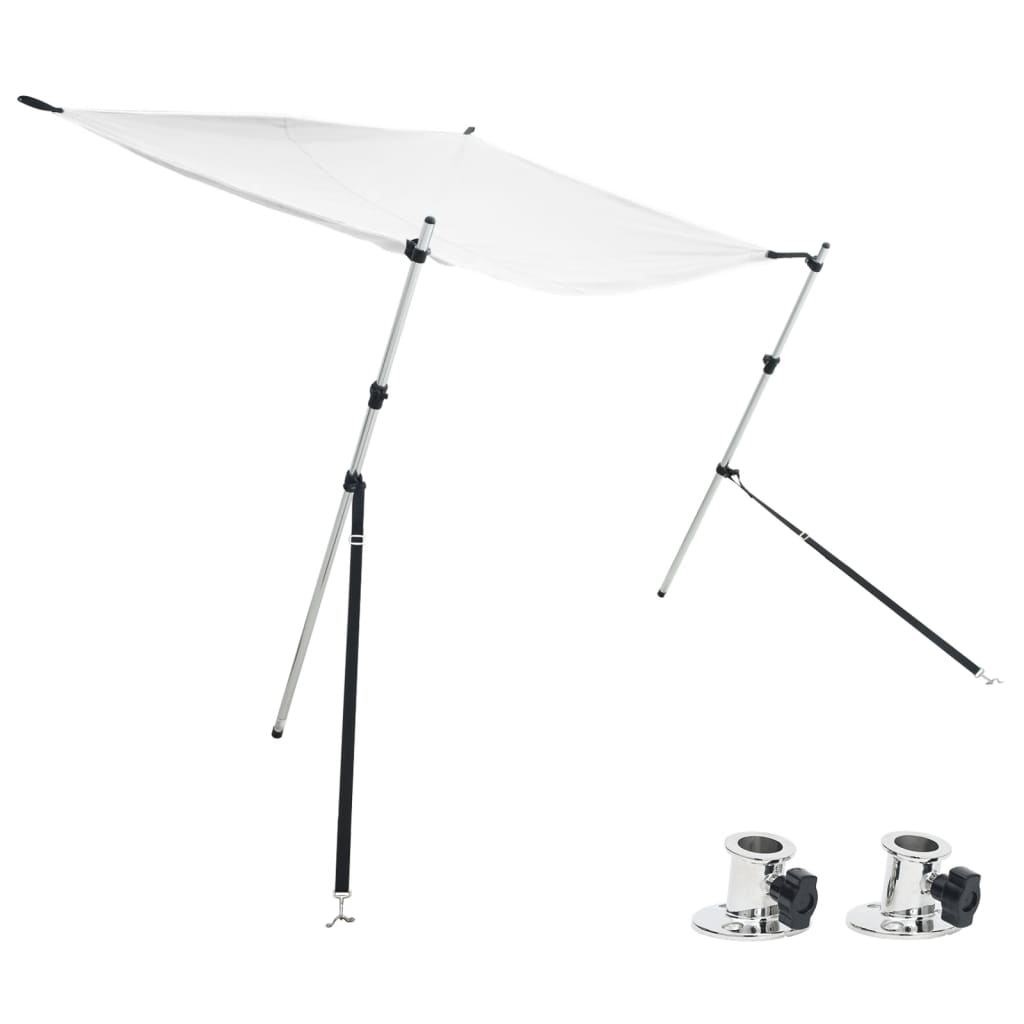 vidaXL T-Top-Beschattungsverlängerung Weiß 170x170x(113-182,5) cm