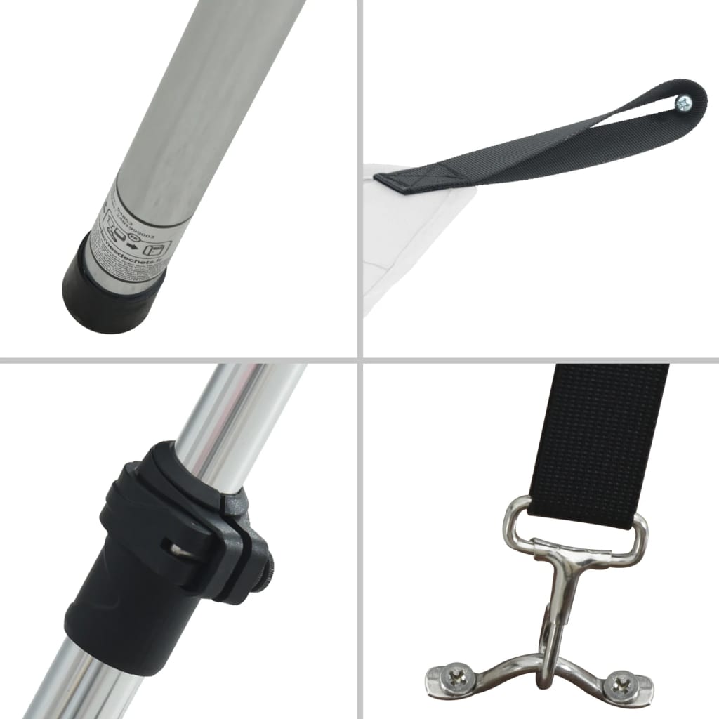 vidaXL T-Top-Beschattungsverlängerung Weiß 170x170x(113-182,5) cm